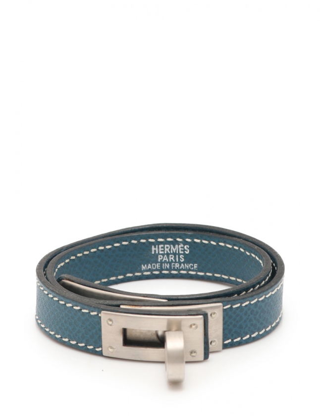 エルメス HERMES ブレスレット ケリー ドゥブルトゥール ブルージーン 