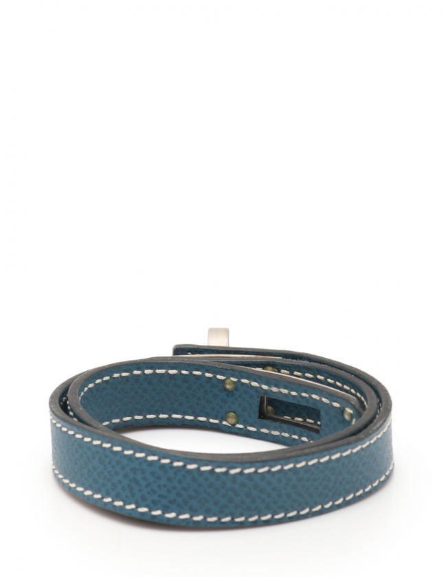エルメス HERMES ブレスレット ケリー ドゥブルトゥール ブルージーン 