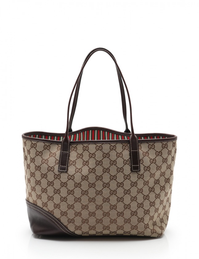 グッチ　トートバッグ　GGキャンバス インターロッキング ニューブリット 良品】GUCCI ニューブリットGGキャンバストートバッグ ベージュ