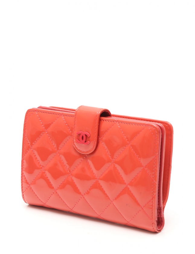 シャネル CHANEL 二つ折り財布 マトラッセ ピンクベージュ 小物 