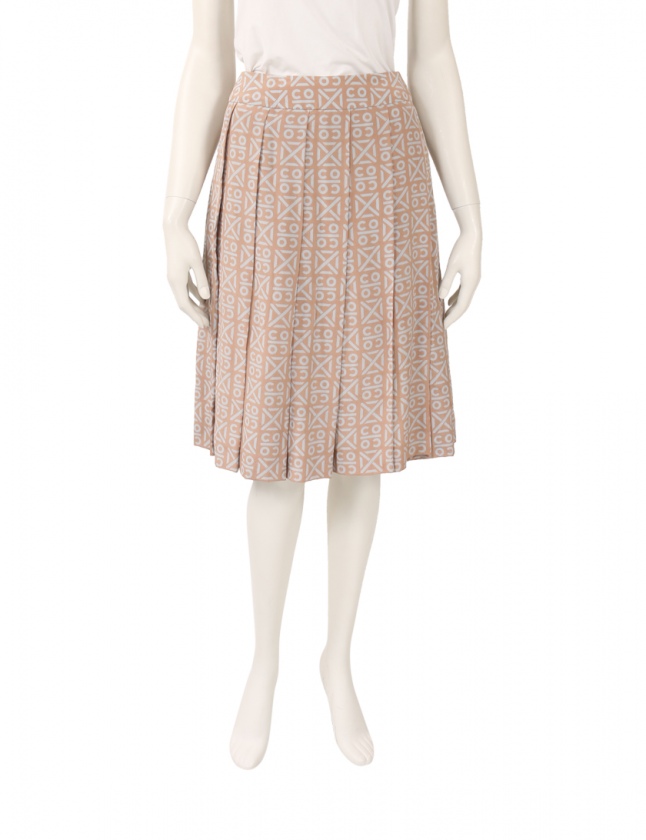 シャネルCHANEL ベージュプリーツスカート - プリーツスカート 