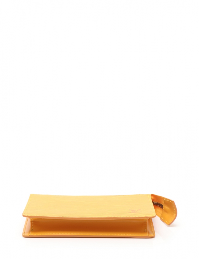 【美品✨】ルイヴィトン　エピ　ポッシュ　トワレ　15 タッシリイエロー　小銭入れ ルイヴィトン LOUIS VUITTON ポーチ トゥルースポッシュトワレット 15