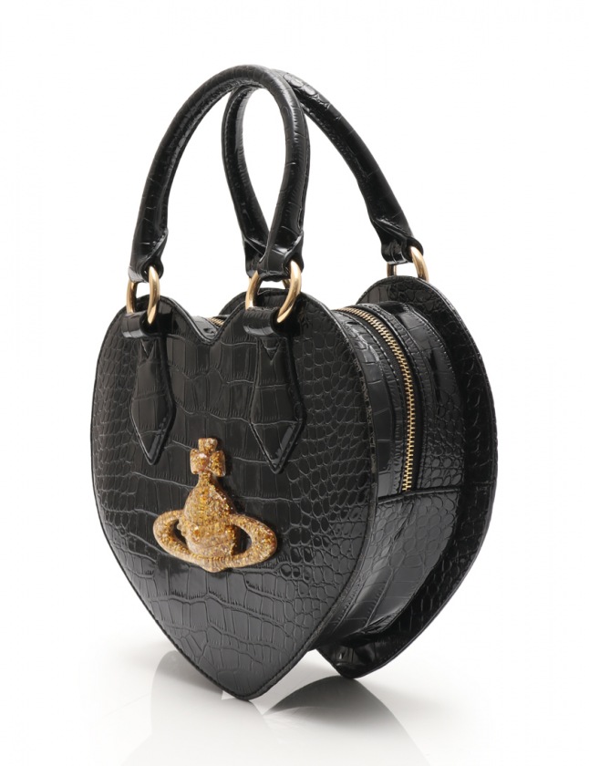 ヴィヴィアンウエストウッド ハート型 エナメルクロコ調 ショルダー  