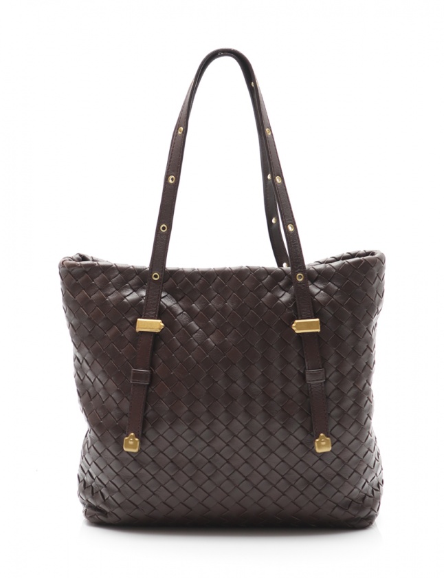 ボッテガヴェネタ Bottega Veneta トートバッグ イントレチャート ダークブラウン レザー メンズ レディース 114 ベクトルパーク