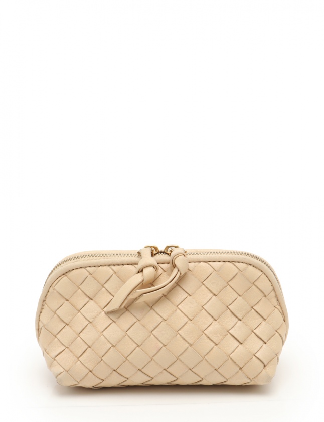 ボッテガヴェネタ BOTTEGA VENETA ポーチ イントレチャート ベージュ 