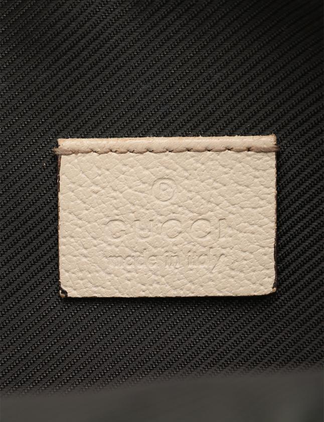 グッチ GUCCI アクセサリーポーチ GGキャンバス アビー ベージュ 白