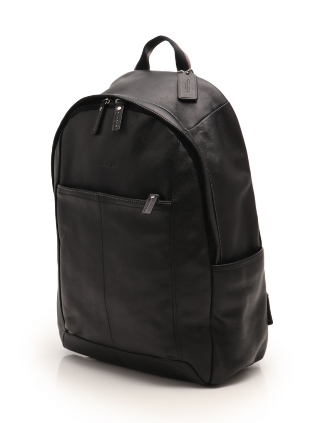 COACH ブラック レザーバックパック COACH コーチ リュックサック レザー ウエスト バックパック