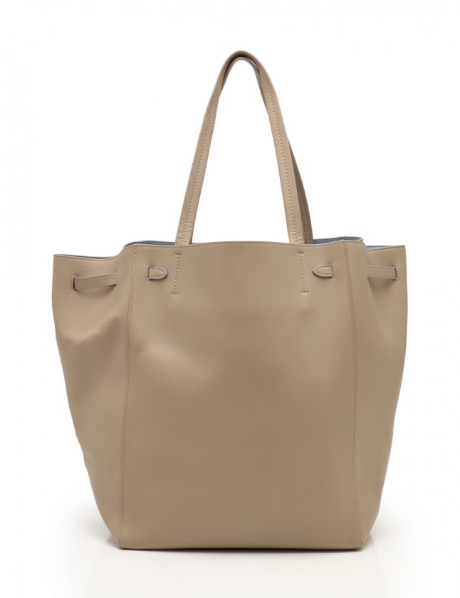 CELINE ベージュ トートバッグ レザー カバファントム タッセル 保存袋