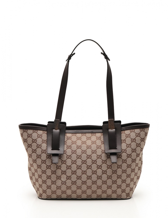 グッチ GUCCI ワンショルダートートバッグ GGキャンバス 茶 106241 