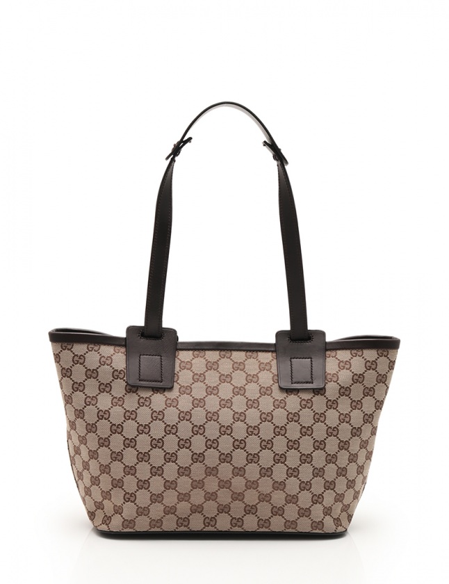 グッチ GUCCI ワンショルダートートバッグ GGキャンバス 茶 106241 