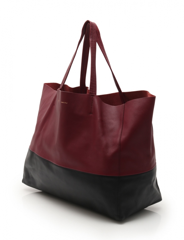 セリーヌ CELINE トートバッグ ホリゾンタルカバ ボルドー 黒 