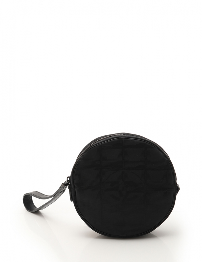 シャネル CHANEL ポーチ 黒 小物 ナイロンキャンバス A17682