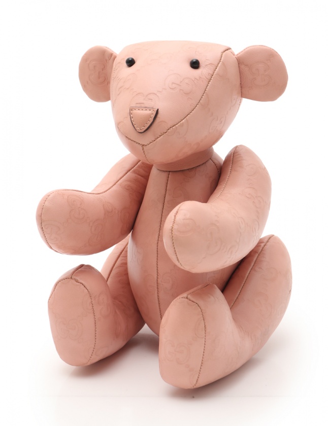 グッチ GUCCI テディベア グッチシマ ピンク 小物 レザー ぬいぐるみ 