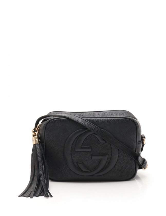 グッチ GUCCI ショルダーバッグ ソーホー インターロッキングG 黒 