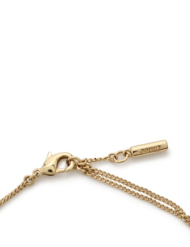 【美品】Chloé ハート型ゴールドブレスレット 美品】Chloé ハート型ゴールドブレスレット