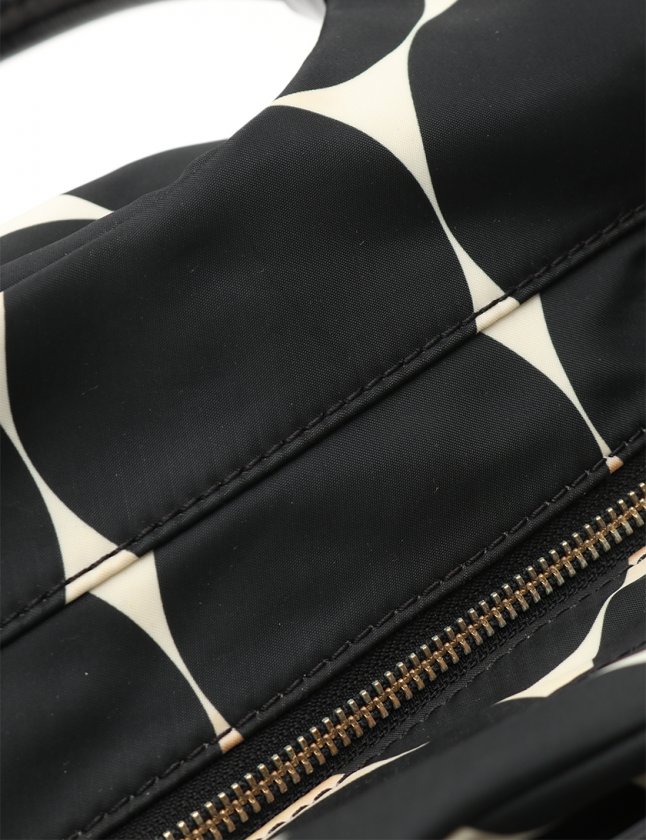 ケイトスペード ショルダーバッグ 黒×アイボリー ドット柄