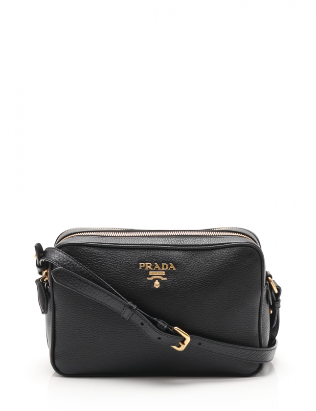 プラダ PRADA ショルダーバッグ 黒 1BH079 レザー VITELLO PHENIX 
