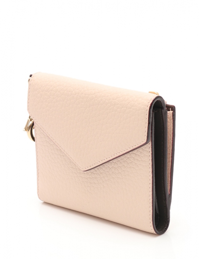 クリスチャンディオール Christian Dior 三つ折り財布 ディオリッシモ ピンクベージュ 小物 レザー レディース 114 ベクトルパーク