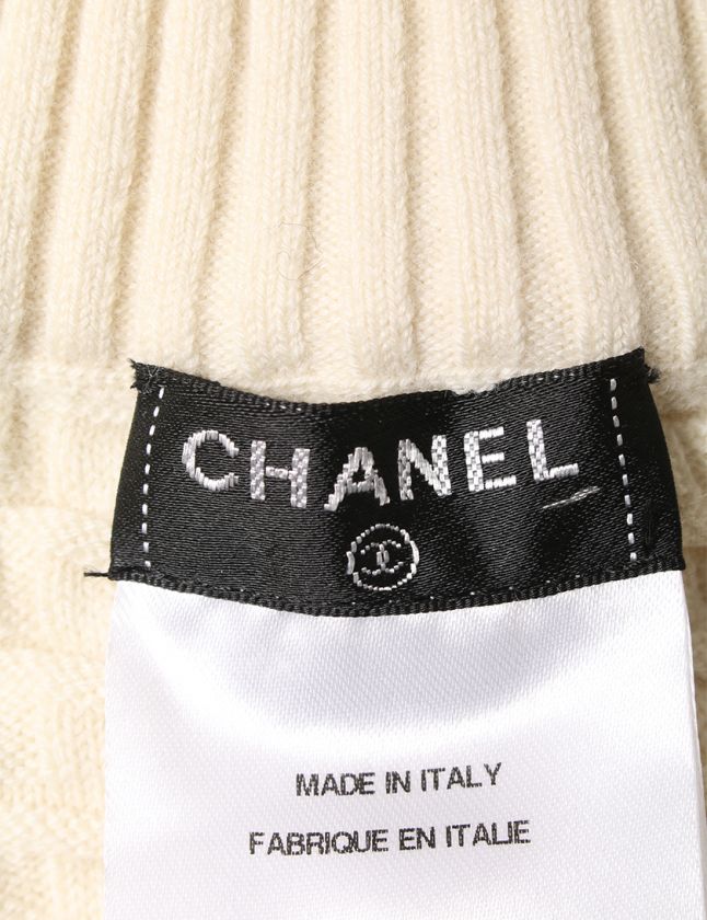 シャネル CHANEL ニット プルオーバー アイボリー 34 トップス 長袖 XS  