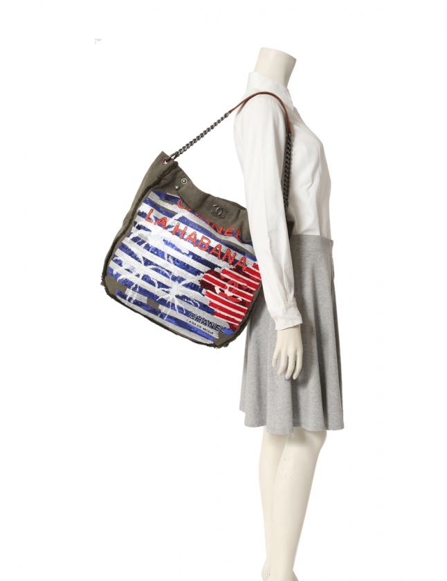 CHANEL スパンコール チェーントートバッグ マルチカラー 2021年