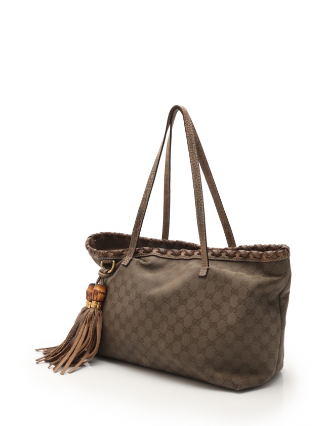 グッチ GUCCI トートバッグ GGキャンバス カーキ 218780 キャンバス 