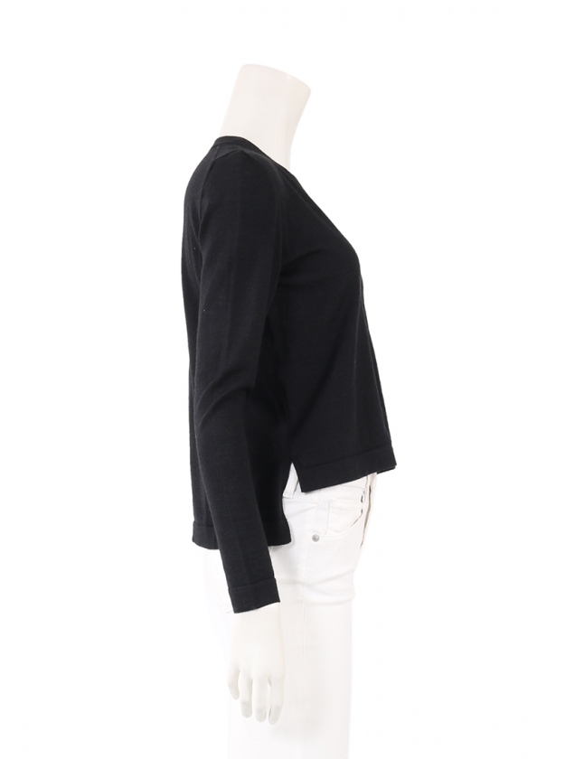 ミュウミュウ miumiu カーディガン サイドスリット ニット 黒 38  