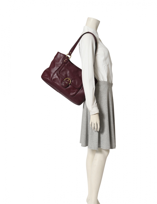 コーチ COACH トートバッグ キャンベル レザー ベル キャリーオール 