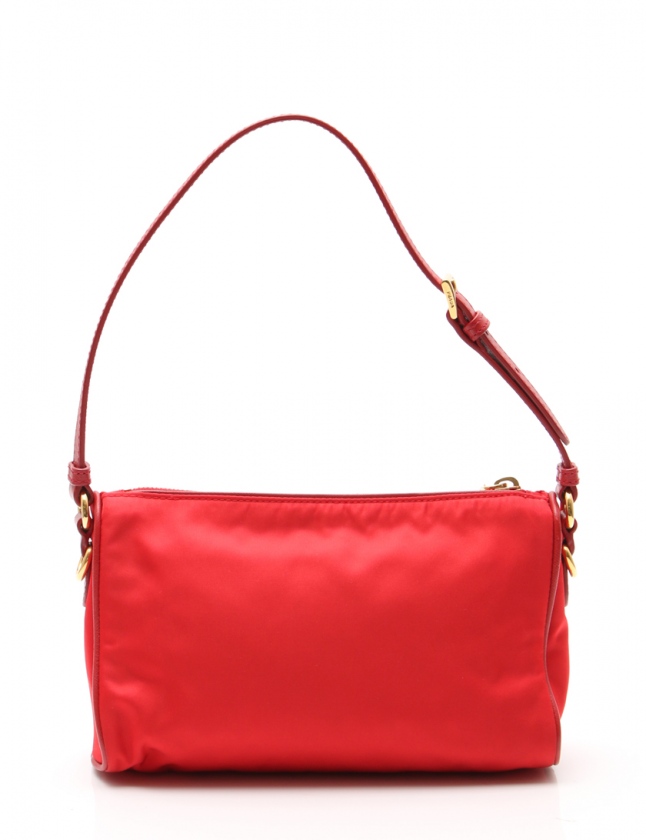 プラダ PRADA ショルダーバッグ 赤 BT0773 ナイロン サフィアーノ 