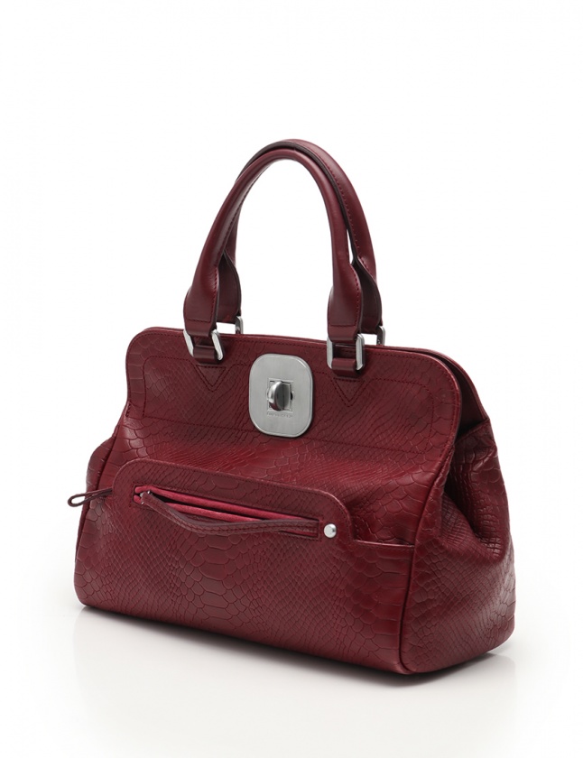 ロンシャン LONGCHAMP ハンドバッグ ショルダーバッグ ボルドー レザー 
