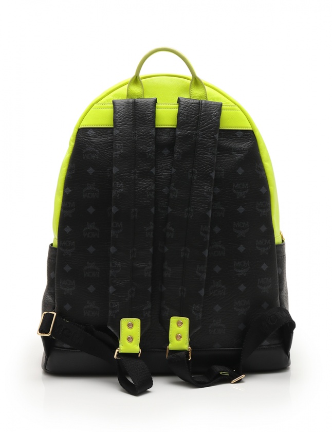 エムシーエム Mcm バックパック リュック 黒 黄緑 Mmk4sve45bk001 レザー ネオンカラー スタッズ メンズ レディース 114 ベクトルパーク