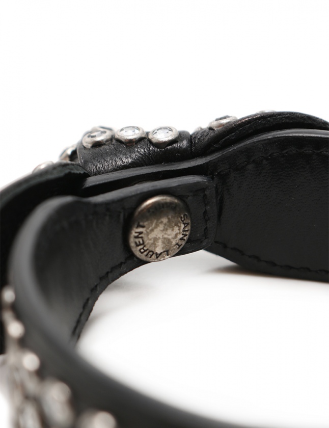 サンローラン パリ SAINT LAURENT PARIS ブレスレット リボン ビジュー 
