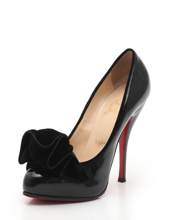 クリスチャンルブタン Christian louboutin パンプス 黒 36 シューズ 