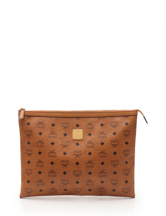 エムシーエム MCM クラッチバッグ ライトブラウン 黒 MYZ4SVI80CO001 