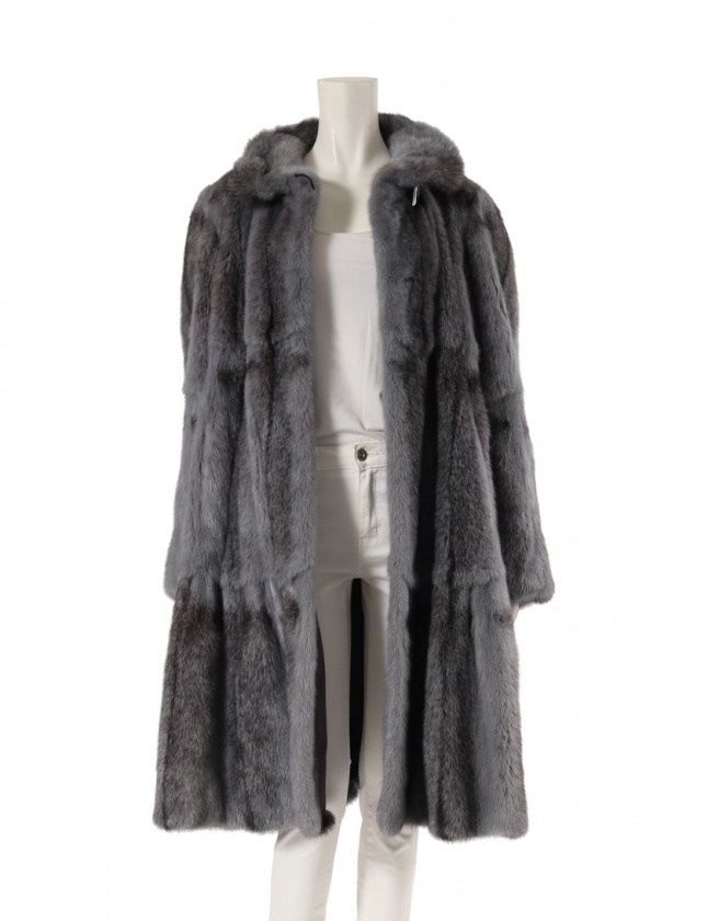 クリスチャンディオール Christian Dior ロングコート ブルーグレー