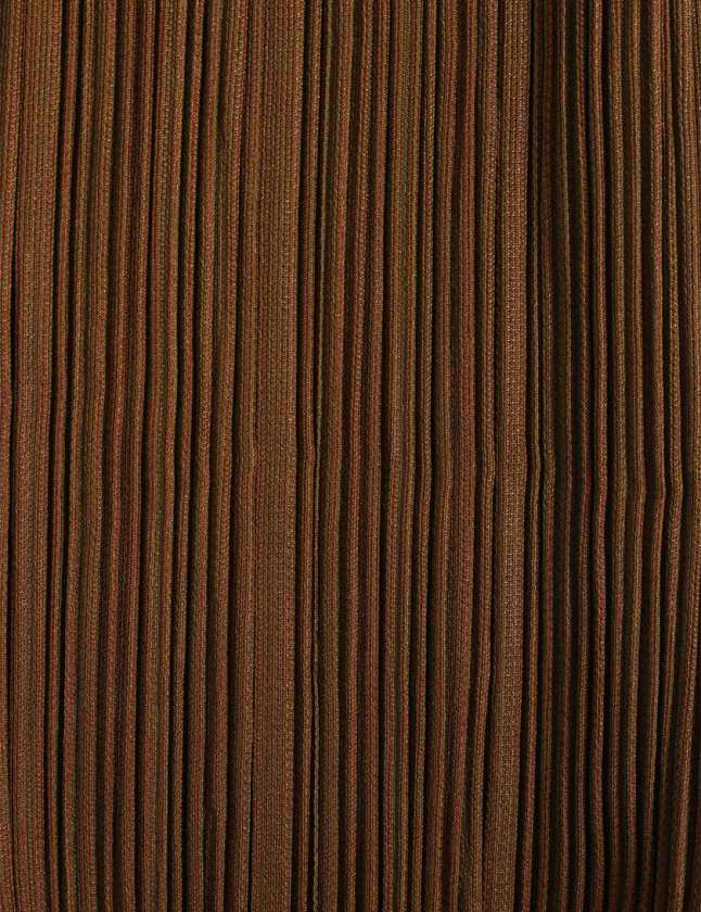 プリーツプリーズ PLEATS PLEASE パンツ 茶 カーキ 3 ボトムス 無地 M