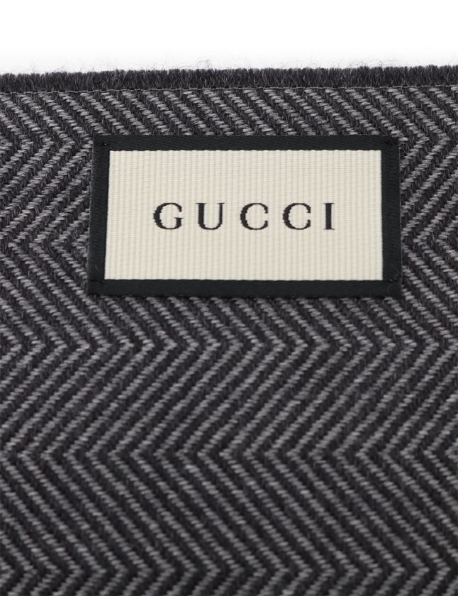グッチ GUCCI マフラー ストール グレー ダークグレー 小物
