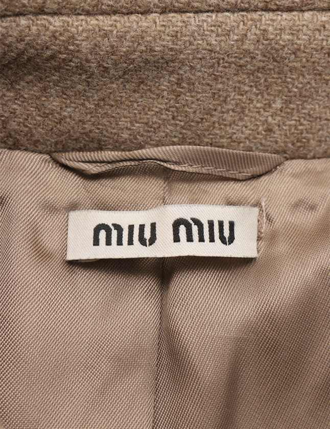 ミュウミュウ miumiu コート ベージュ 40 アウター 無地 S