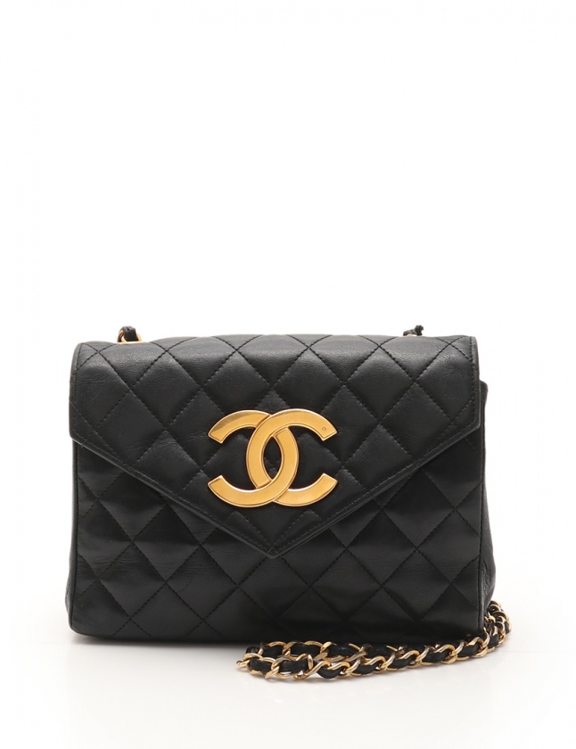 シャネル CHANEL チェーンショルダーバッグ マトラッセ デカココマーク 