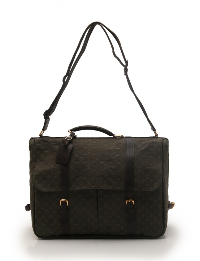 ルイヴィトンサックママンモノグラムキャンバスレザーショルダーバッグ