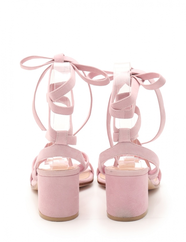 ジャンヴィトロッシ Gianvito Rossi サンダル ピンク 37 シューズ 24cm  