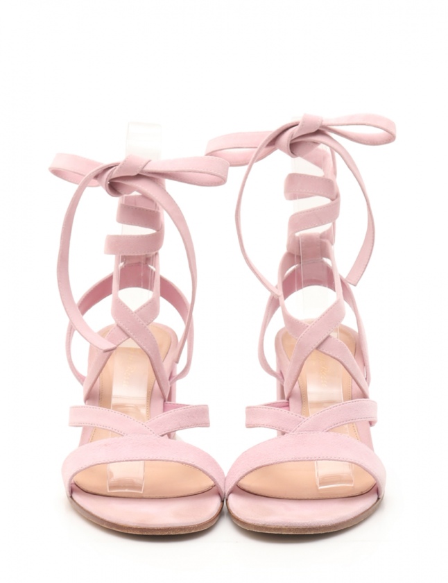 ジャンヴィトロッシ Gianvito Rossi サンダル ピンク 37 シューズ 24cm  