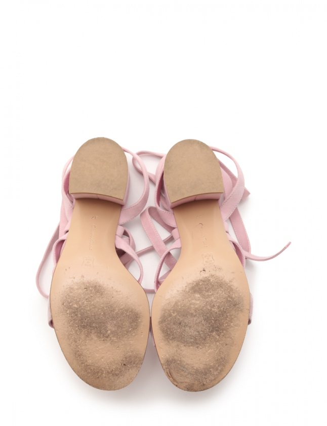 ジャンヴィトロッシ Gianvito Rossi サンダル ピンク 37 シューズ 24cm  