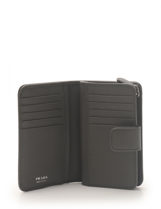 プラダ PRADA 二つ折り財布 グレー 小物 レザー 1ML225 PORTAFOGLIO