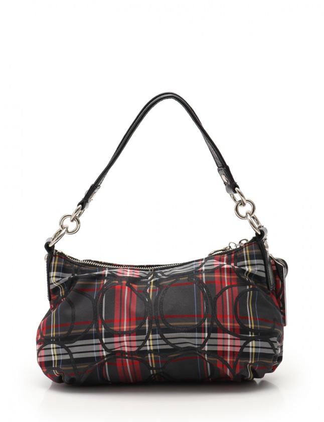 コーチ COACH ハンドバッグ ショルダーバッグ ポピー タータン グルー 