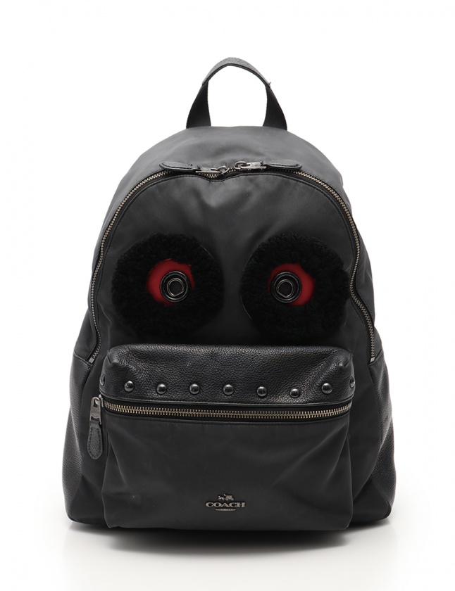 コーチ COACH バックパック リュック 黒 F22893 ナイロン レザー 