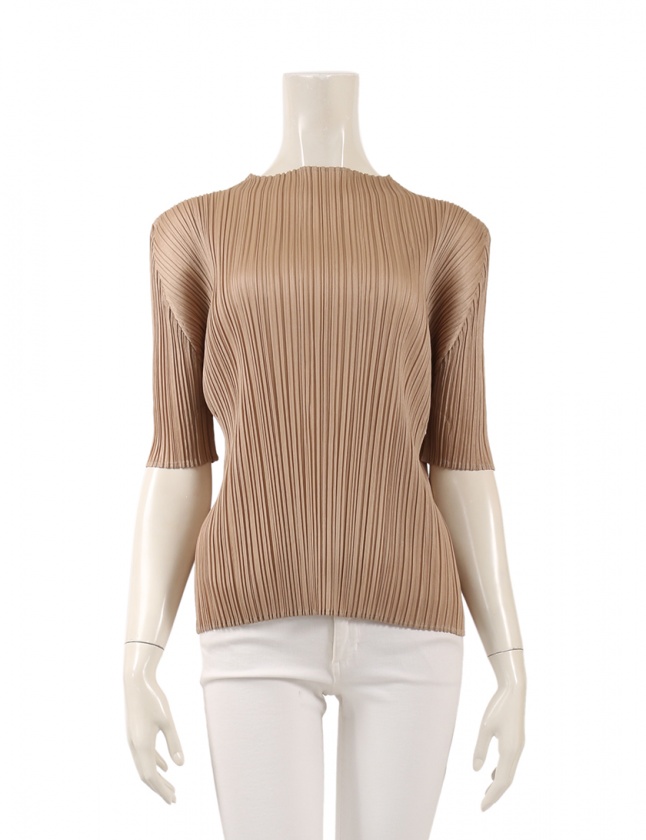 プリーツプリーズ PLEATS PLEASE カットソー ベージュ 3 トップス 半袖 