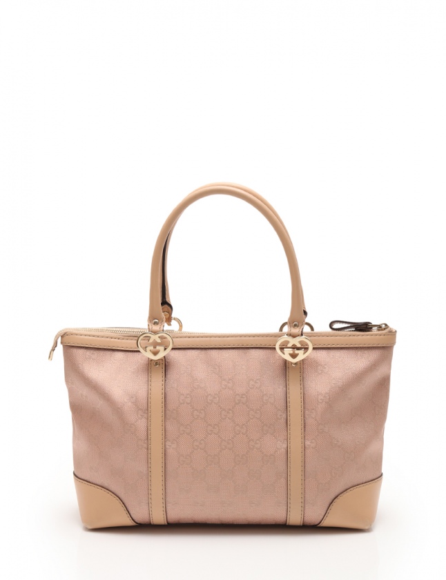グッチ GUCCI トートバッグ ラブリー ピンク ベージュ 257069 GG 