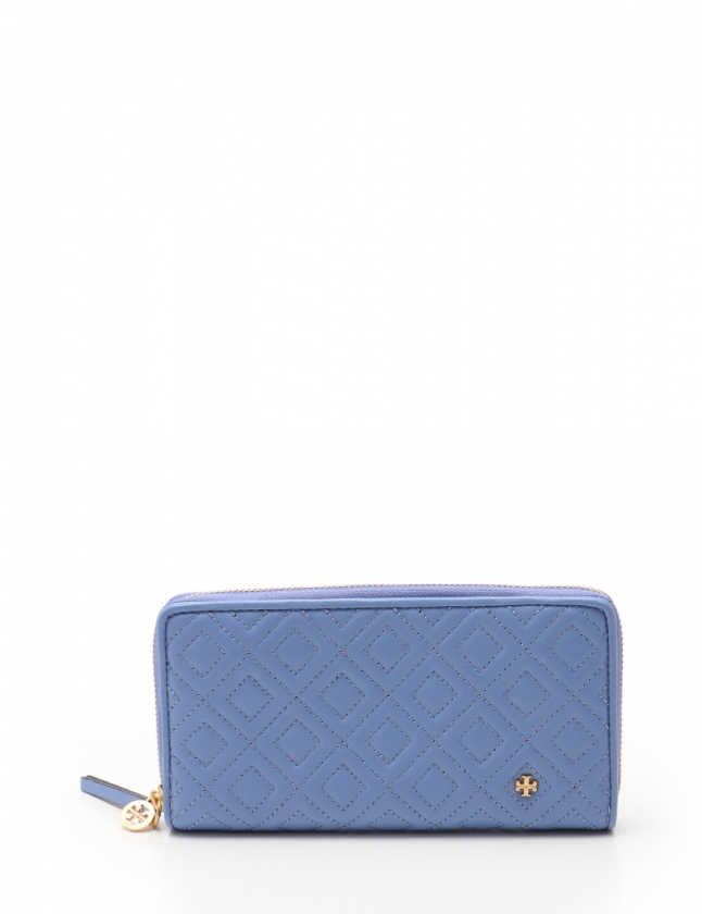 トリーバーチ TORY BURCH ラウンドファスナー長財布 ライトブルー 小物 