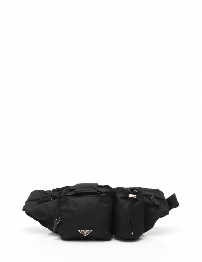 プラダ PRADA ボディバッグ ウェストポーチ 黒 VA0056 ナイロン メンズ 