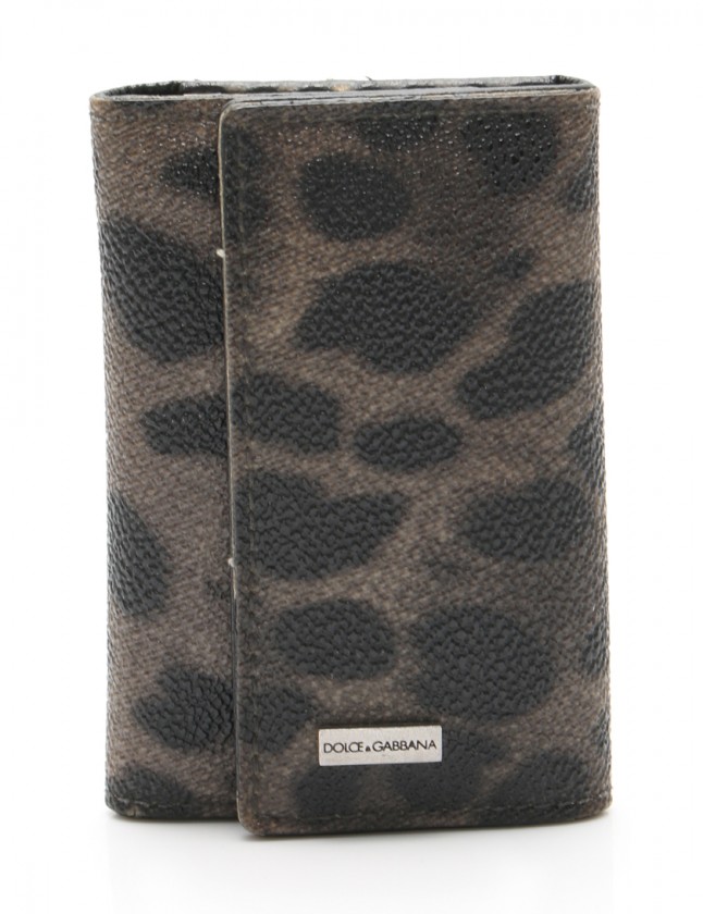 ドルチェ ガッバーナ ドルガバ Dolce Gabbana 6連キーケース グレー 黒 小物 レオパード柄 Pvc メンズ 114 ベクトルパーク